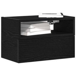Berkfield Home Durable Wall-mounted Bedside Cabinets 2 pcs Black 45x26x28.5 cm - thumbnail 2