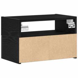 Berkfield Home Durable Wall-mounted Bedside Cabinets 2 pcs Black 45x26x28.5 cm - thumbnail 7
