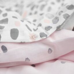 OHS Dalmatian Print Duvet Cover with Pillowcase Set in Light Pink - Size: Single - thumbnail 5