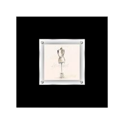 Orsina Boudoir Mannequin 1 Framed Wall Art in Black - thumbnail 1