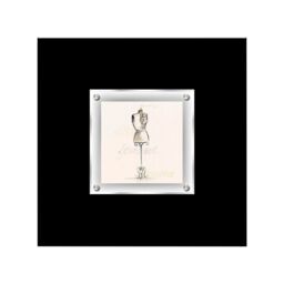 Orsina Boudoir Mannequin 1 Framed Wall Art in Black - thumbnail 3