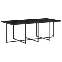 Berkfield Home Garden Dining Set - Black - PE Rattan - 8-seater - Foldable - thumbnail 4