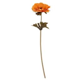 Lemon Pavilion Furniture and Decor Anemone Stem Artificial Flower - Plastic - L10 x W10 x H38 cm - Yellow in Orange - thumbnail 1