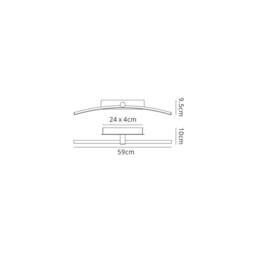 Netlighting Fusion Wall Lamp Picture Light 12W LED 4000K 760lm Polished Chrome in Grey - thumbnail 2