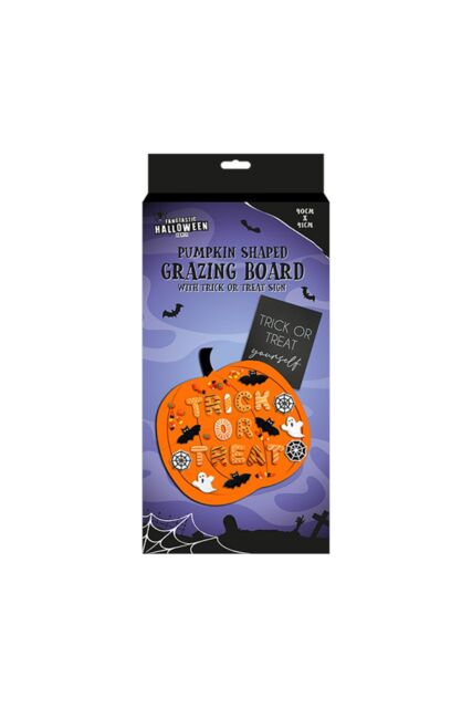 Garden Greatness Pumpkin Shaped Halloween Grazing Board in Orange - Size: 1 Pack