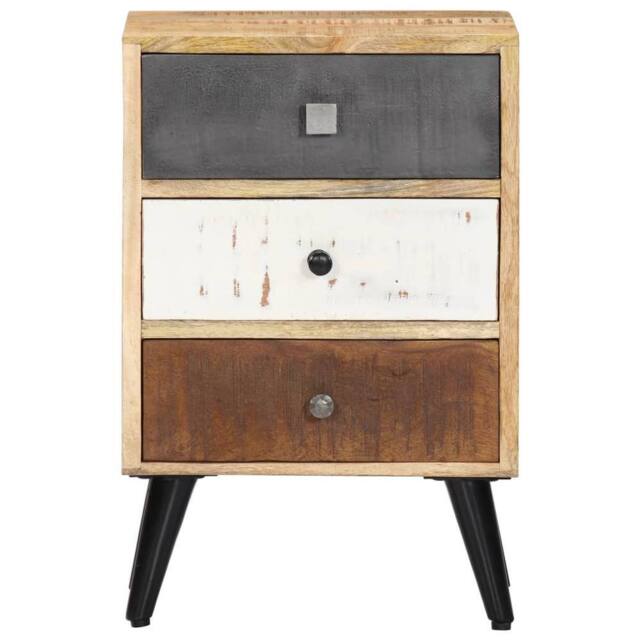 Berkfield Home Bedside Cabinet 40x30x60 cm Solid Mango Wood in Brown - Size: 40 x 30 x 60 cm - image 1