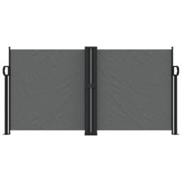 Berkfield Home Retractable Side Awning Anthracite 120x1200 cm in Charcoal