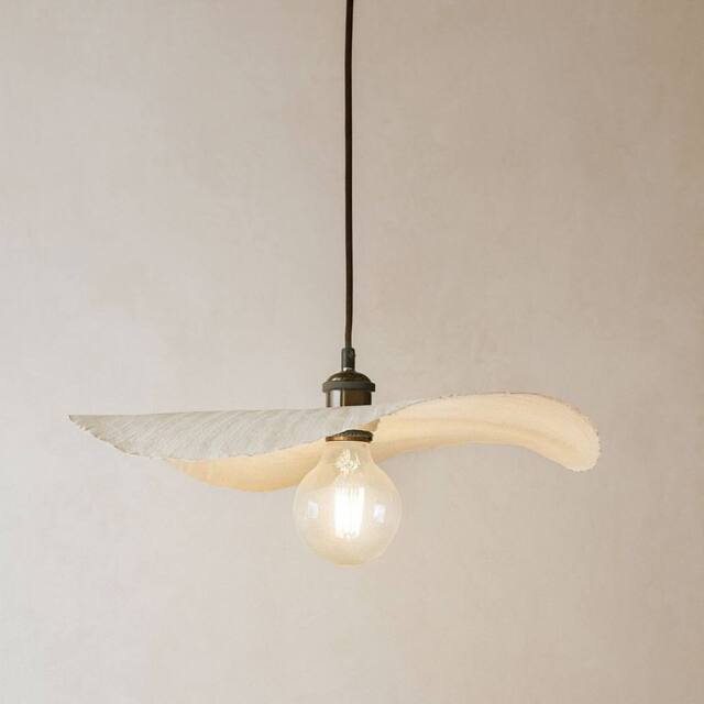 CGC Lighting Wanda Large 45cm Paper Wave Easy Fit Lampshade in White - image 1