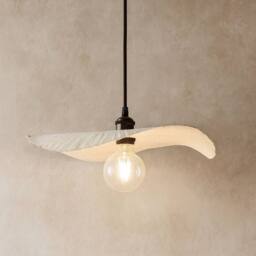 CGC Lighting Wanda Large 45cm Paper Wave Easy Fit Lampshade in White - thumbnail 2