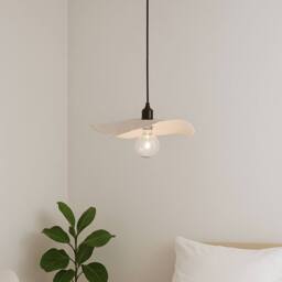 CGC Lighting Wanda Large 45cm Paper Wave Easy Fit Lampshade in White - thumbnail 5