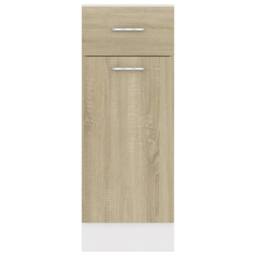 Berkfield Home Drawer Bottom Cabinet Sonoma Oak 30x46x81.5 cm Engineered Wood in Light Tan - thumbnail 7
