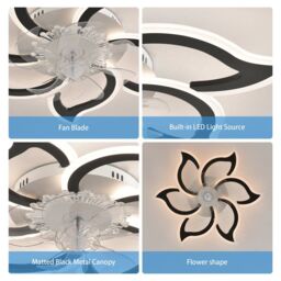 Garwarm 7 - Blade Dimmable LED Reversable Ceiling Fan in Black - thumbnail 9