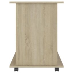 Berkfield Home Rolling Cabinet Sonoma Oak 60x45x60 cm Engineered Wood in Brown - Size: 60 x 45 x 60 cm - thumbnail 5
