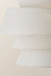 ValueLights Valerie Linen 5 Tier Easy Fit Drum Ceiling Pendant Light Lamp Shade in Natural - thumbnail 4