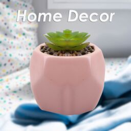 VFM e-Store Artificial Plant Indoor Potted Pot Plastic Small Succulents 12. 1cm in Pink - thumbnail 3