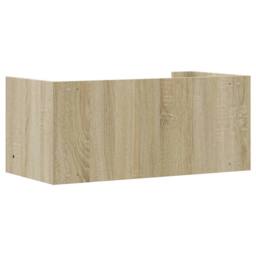 Berkfield Home Wall Shelf Sonoma Oak 70.5x35x30.5 cm Engineered Wood in Tan - thumbnail 6
