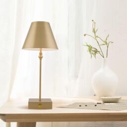 Harper Living Cordless Table Lamp, Modern LED Rechargeable Lamp with Dimmer Switch-Gold in Gold - thumbnail 2