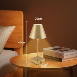 Harper Living Cordless Table Lamp, Modern LED Rechargeable Lamp with Dimmer Switch-Gold in Gold - thumbnail 6
