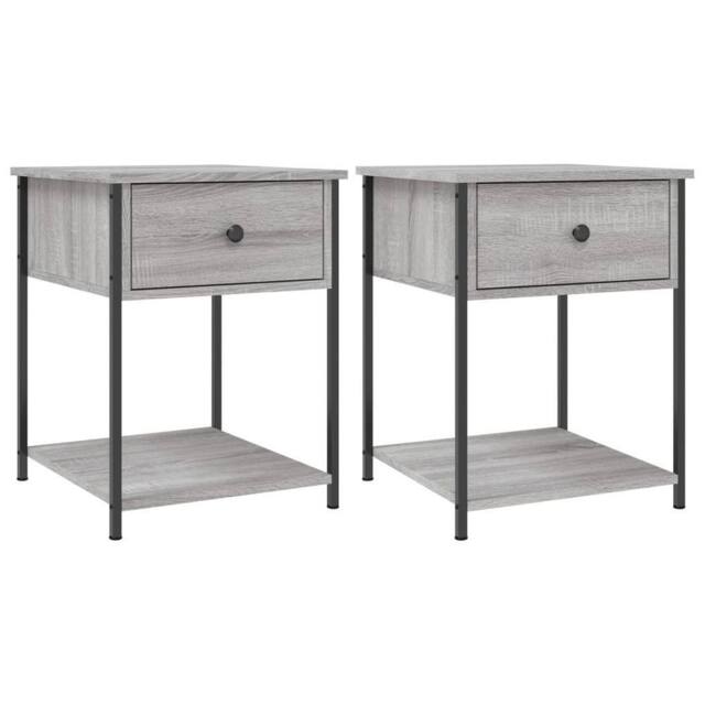 Berkfield Home Bedside Tables 2 pcs Grey Sonoma 44x45x58 cm Engineered Wood - Size: 44 x 45 x 58 cm - image 1