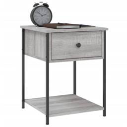 Berkfield Home Bedside Tables 2 pcs Grey Sonoma 44x45x58 cm Engineered Wood - Size: 44 x 45 x 58 cm - thumbnail 4