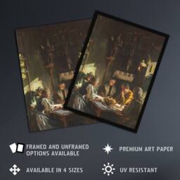 Artery8 Tyrolese Interior Oil Painting Sargent Framed Wall Art Print - Size: A4 - thumbnail 2