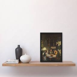Artery8 Tyrolese Interior Oil Painting Sargent Framed Wall Art Print - Size: A4 - thumbnail 4