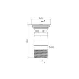 Balterley Round Slotted Basin Waste with Overflow, Top Fix Installation, Chrome in Silver - thumbnail 2