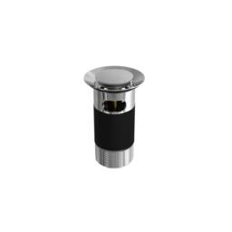 Balterley Round Slotted Basin Waste with Overflow, Top Fix Installation, Chrome in Silver