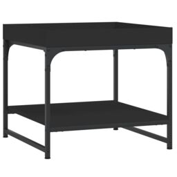 Berkfield Home Coffee Table Black 49.5x49.5x45 cm Engineered Wood - thumbnail 2