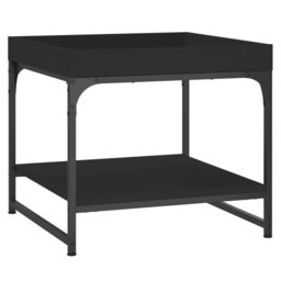 Berkfield Home Coffee Table Black 49.5x49.5x45 cm Engineered Wood - thumbnail 6