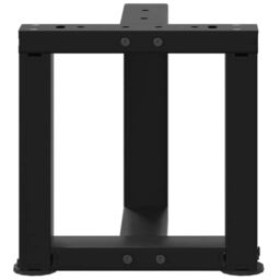 Berkfield Home Coffee Table Legs T-Shaped¬†2 pcs Black 30x25x(30-31) cm Steel - thumbnail 5
