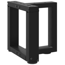 Berkfield Home Coffee Table Legs T-Shaped¬†2 pcs Black 30x25x(30-31) cm Steel - thumbnail 6