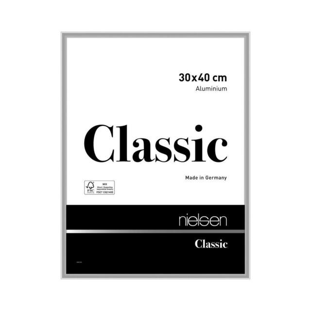 nielsen Classic 30x40cm Picture Frame - Aluminium with Glass Front in Silver - Size: 30x40 cm - image 1
