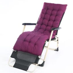Leaper Sun Lounger Cushion Pad for Garden Recliner Chair in Purple - thumbnail 1