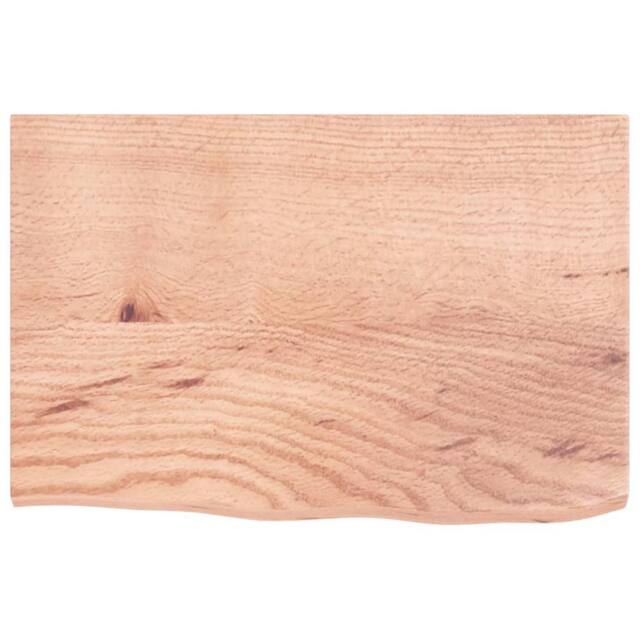 Berkfield Home Table Top Light Brown 60x40x2 cm Treated Solid Wood Oak - Size: 60 x 40 x 2 cm - image 1