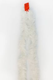 Neel Blue Christmas Tinsel Garland Shiny Metallic Fine Foil Xmas Tree Garland, 2m in White - thumbnail 4