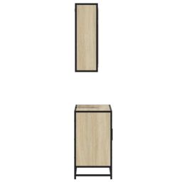 Berkfield Home 2 Piece Bathroom Furniture Set Sonoma Oak Engineered Wood in Brown - thumbnail 6