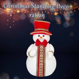 VFM e-Store Christmas Snowman Decoration 39cm x 20cm White X 1 - Size: 39 cm x 20 cm - thumbnail 3