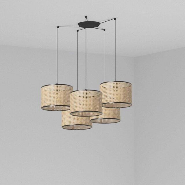 Netlighting Mambo Triple Cylindrical Cluster Drop Light Beige E27