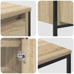 Berkfield Home 3 Piece Bathroom Furniture Set Sonoma Oak Engineered Wood in Brown - thumbnail 8