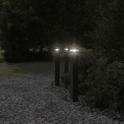 Berkfield Home Outdoor Floor Lamps with Sensors 3pcs Black 80 cm Aluminium - thumbnail 3