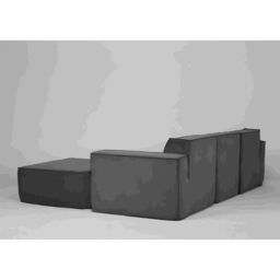 Furniture Maxi Men's Hugspacee Corduroy 3 Seater Sofa with Footstool in Grey - thumbnail 4