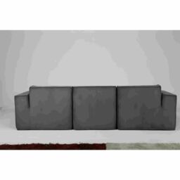 Furniture Maxi Men's Hugspacee Corduroy 3 Seater Sofa with Footstool in Grey - thumbnail 5