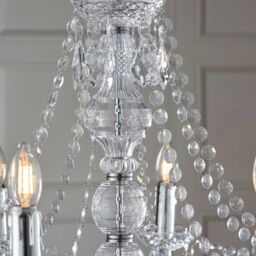 Loops Ceiling Chandelier Pendant Light CHROME 8x Bulb Vintage Feature Lamp Holder - thumbnail 5
