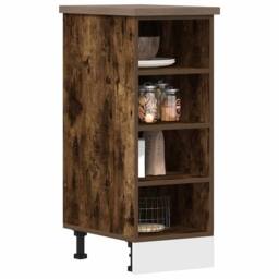 Berkfield Home Bottom Cabinet Smoked Oak 30x44, 5x81, 5 cm Engineered Wood in Brown - thumbnail 2