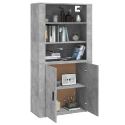 Berkfield Home Highboard Concrete Grey Engineered Wood - thumbnail 5