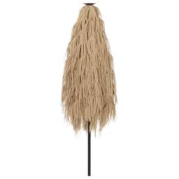 Berkfield Home Garden Parasol with LEDs & Steel Pole Brown 223x223x213 cm - Size: 223 x 223 x 213 cm - thumbnail 7