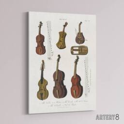 "Artery8 Violin Viola Cello Encyclopedia Londinensis Canvas Wall Art in White - Size: W18"" x H24""" - thumbnail 2