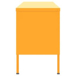 Berkfield Home TV Cabinet Mustard Yellow 105x35x50 cm Steel - Size: 105 x 35 x 50 cm - thumbnail 4
