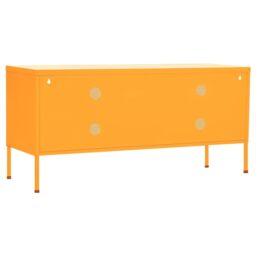 Berkfield Home TV Cabinet Mustard Yellow 105x35x50 cm Steel - Size: 105 x 35 x 50 cm - thumbnail 5